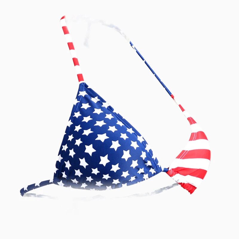 Sexy Cute Bikini Set American Flag