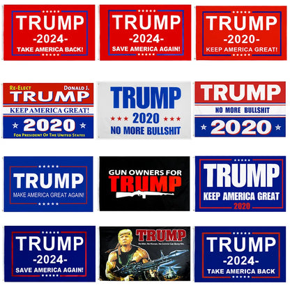 24x35” & 35x60” 2020 2024 Trump USA Flag Take America Back