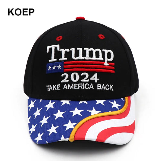 Donald Trump 2024  American Flag  Take America Back Hat