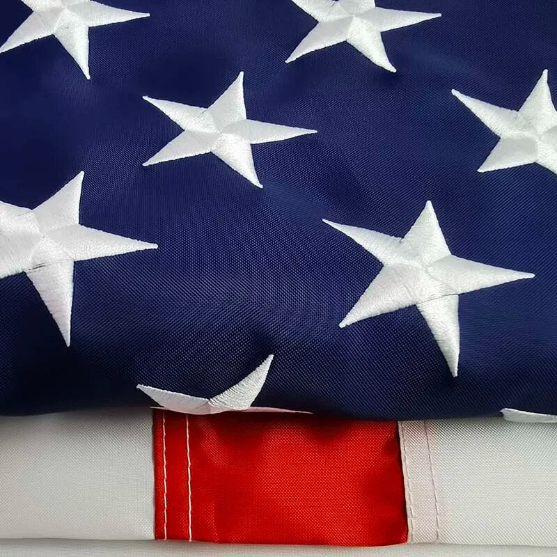 3x5 FT American Flag With Embroidered Stars & Sewn Stripes Waterproof Nylon &  Brass Grommets