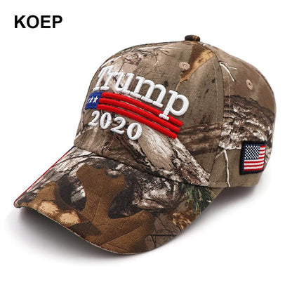 Donald Trump 2020 Camouflage USA Flag Hat