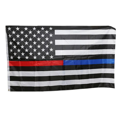 36x60" USA Police Flags White And Blue Stars Printed Strip with Brass Grommets