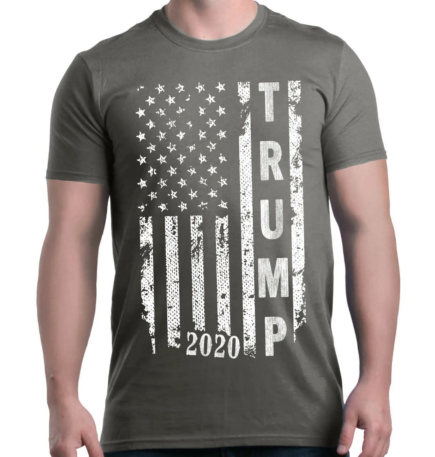 Trump 2020 With America Flag T-Shirt