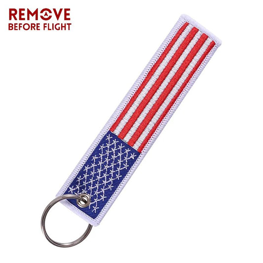 American Flag Keychain