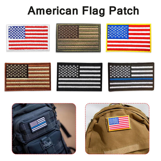 Embroidered American Flag  Patches