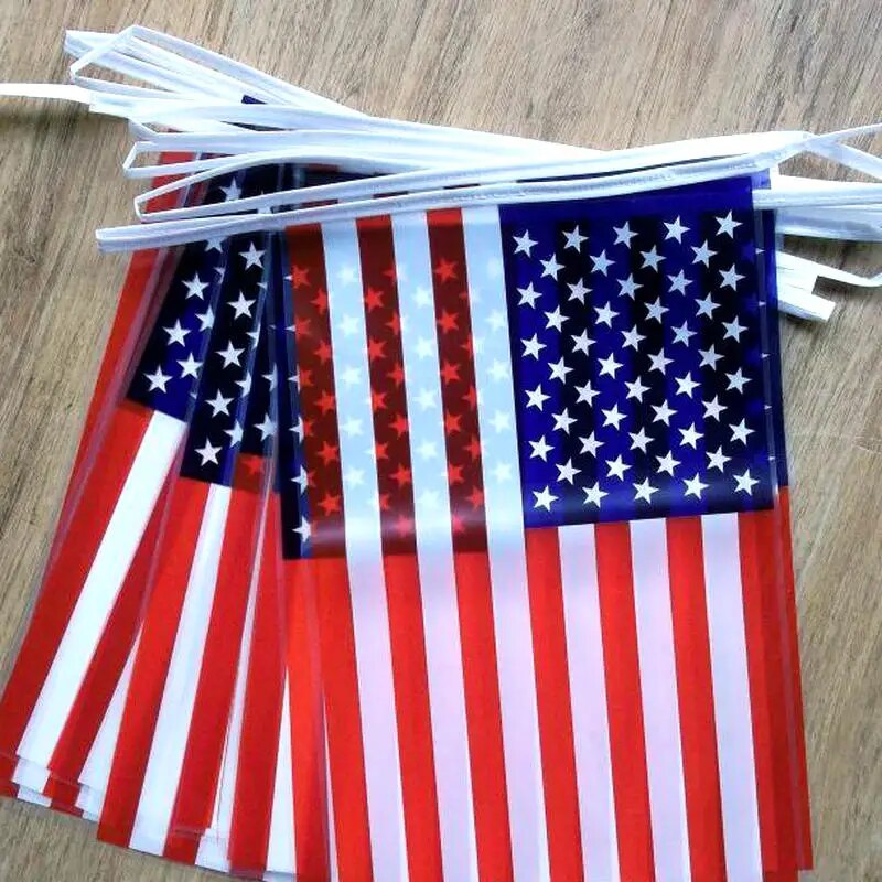 5x8” 20pcs/set American Flag String  Banner