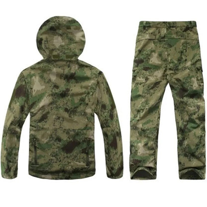 Mens Tactical Softshell Camouflage Jacket Set