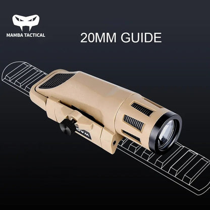 Tactical Weapon Flashlight For 20mm Picatinny Mount fit AR15, AK47, Glock