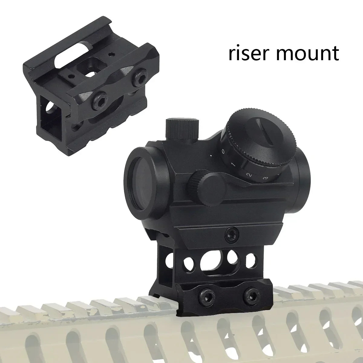 1x20  Red Dot Sight  With 1 inch Riser for a Picatinny rail