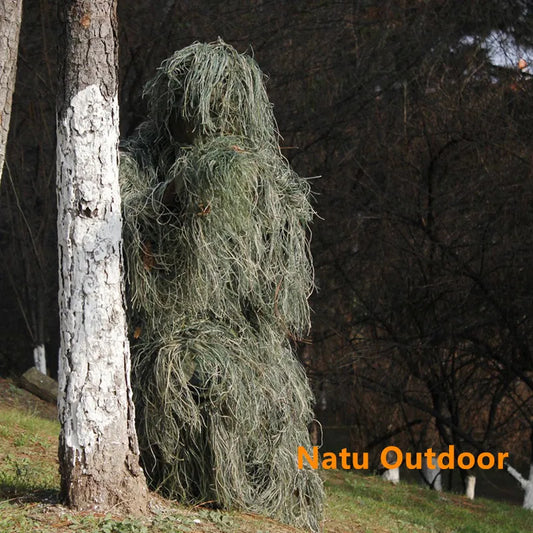 Camouflage Withered Grass Ghillie Suit 5 PCS Sniper Suit