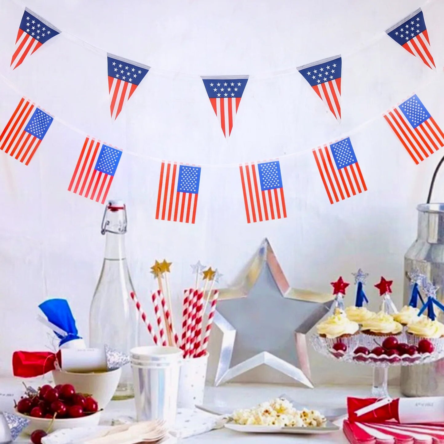 American Flag Triangle Banner