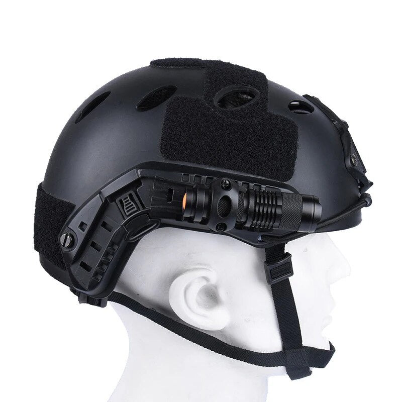 Military Helmet  Tactical Flashlight