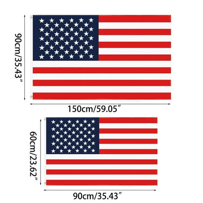 American Flag Independence Day Decor Large UV Fade Proof Polyester 24x35"/35x60"