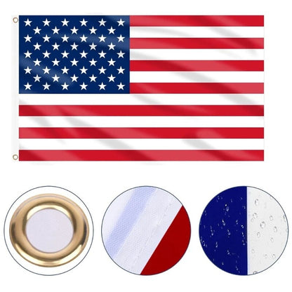 American Flag Independence Day Decor Large UV Fade Proof Polyester 24x35"/35x60"