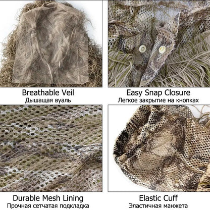 Withered Grass Ghillie Suit 4 PCS Tactical Camouflage