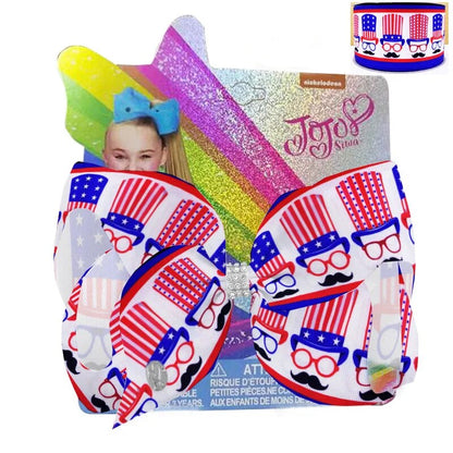 7 inch American Flag Hair Bow