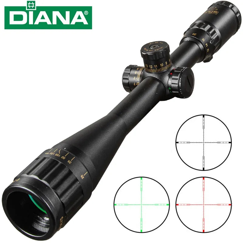 6x24 Tactical Optic Cross Sight Green Red Illuminated Riflescope