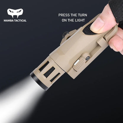 Tactical Weapon Flashlight For 20mm Picatinny Mount fit AR15, AK47, Glock