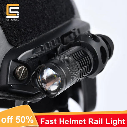 Military Helmet  Tactical Flashlight