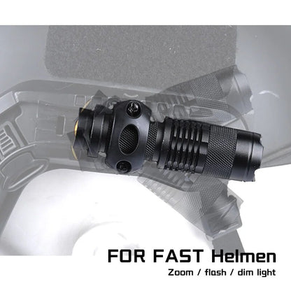 Military Helmet  Tactical Flashlight