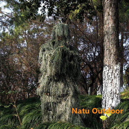 Camouflage Withered Grass Ghillie Suit 5 PCS Sniper Suit