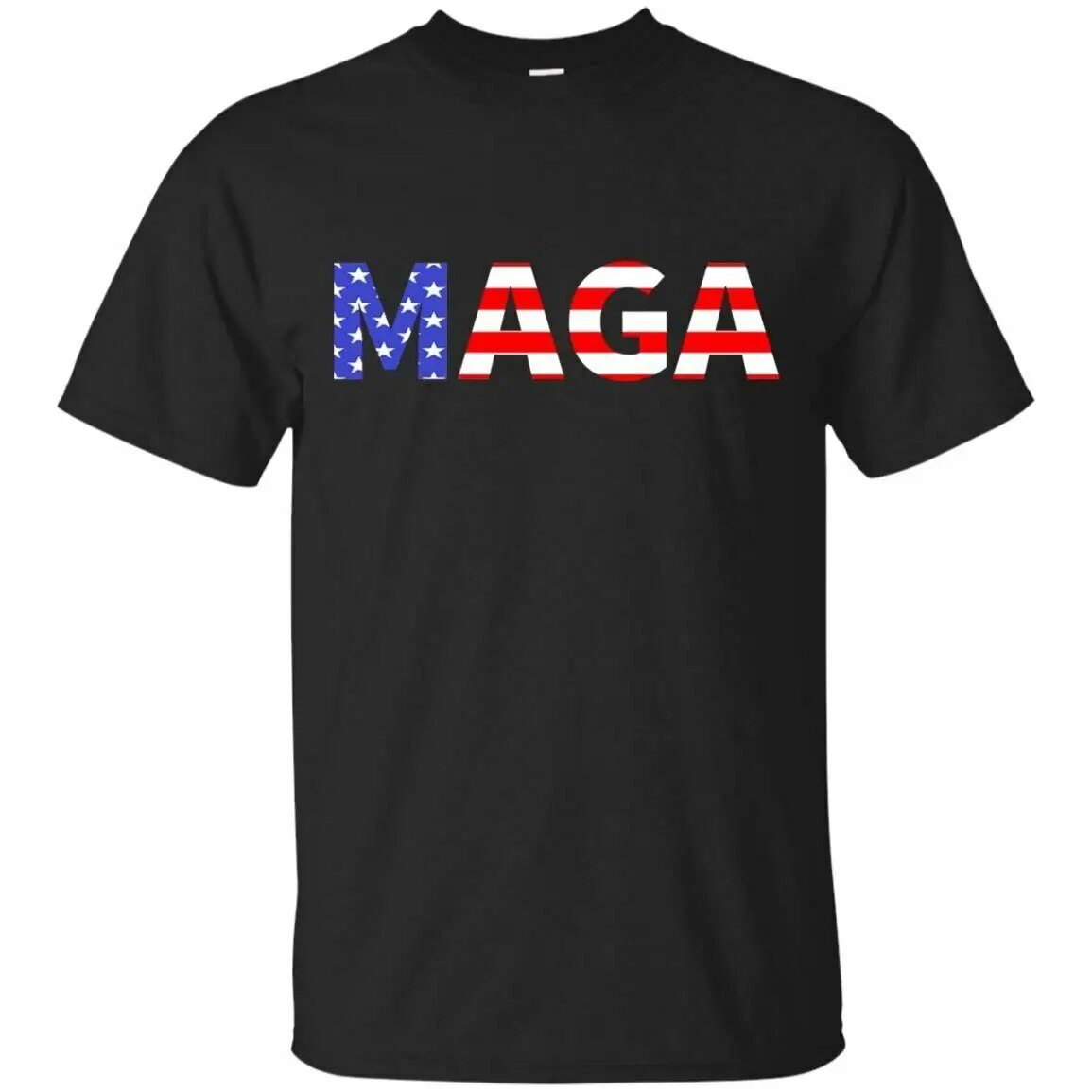 Donald Trump MAGA 2024 American Flag T-Shirt Short Sleeve